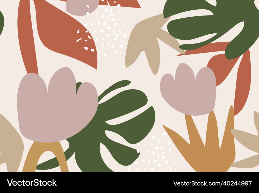 Monstera seamless pattern background design Monstera seamless pattern background design Vector Image