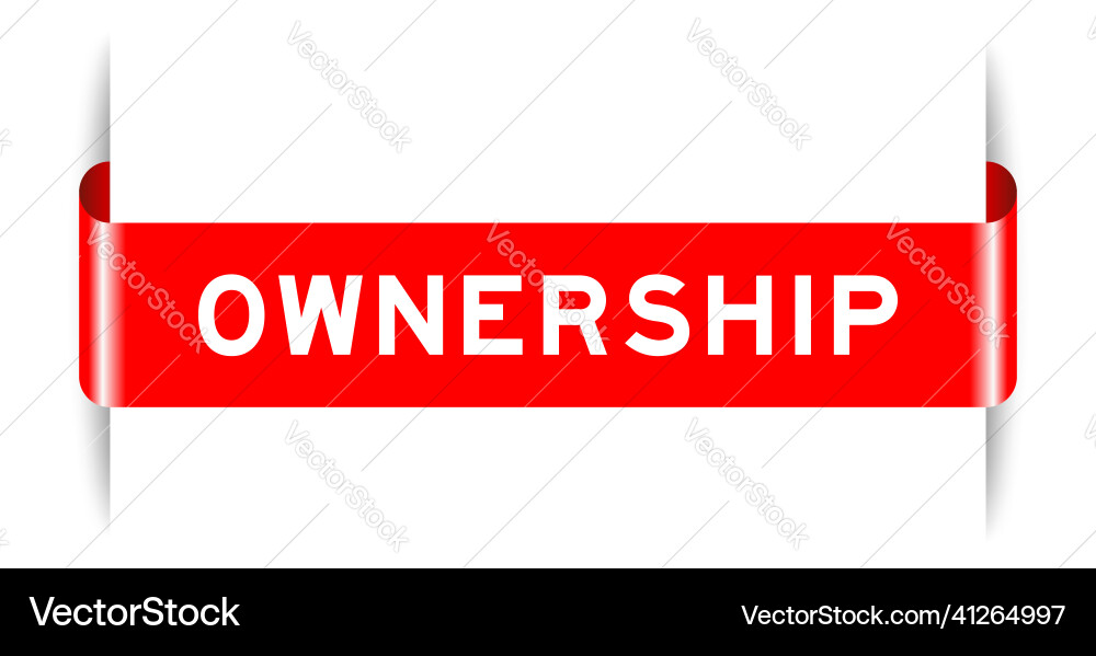 Red color inserted label banner with word Red color inserted label banner with word vector image