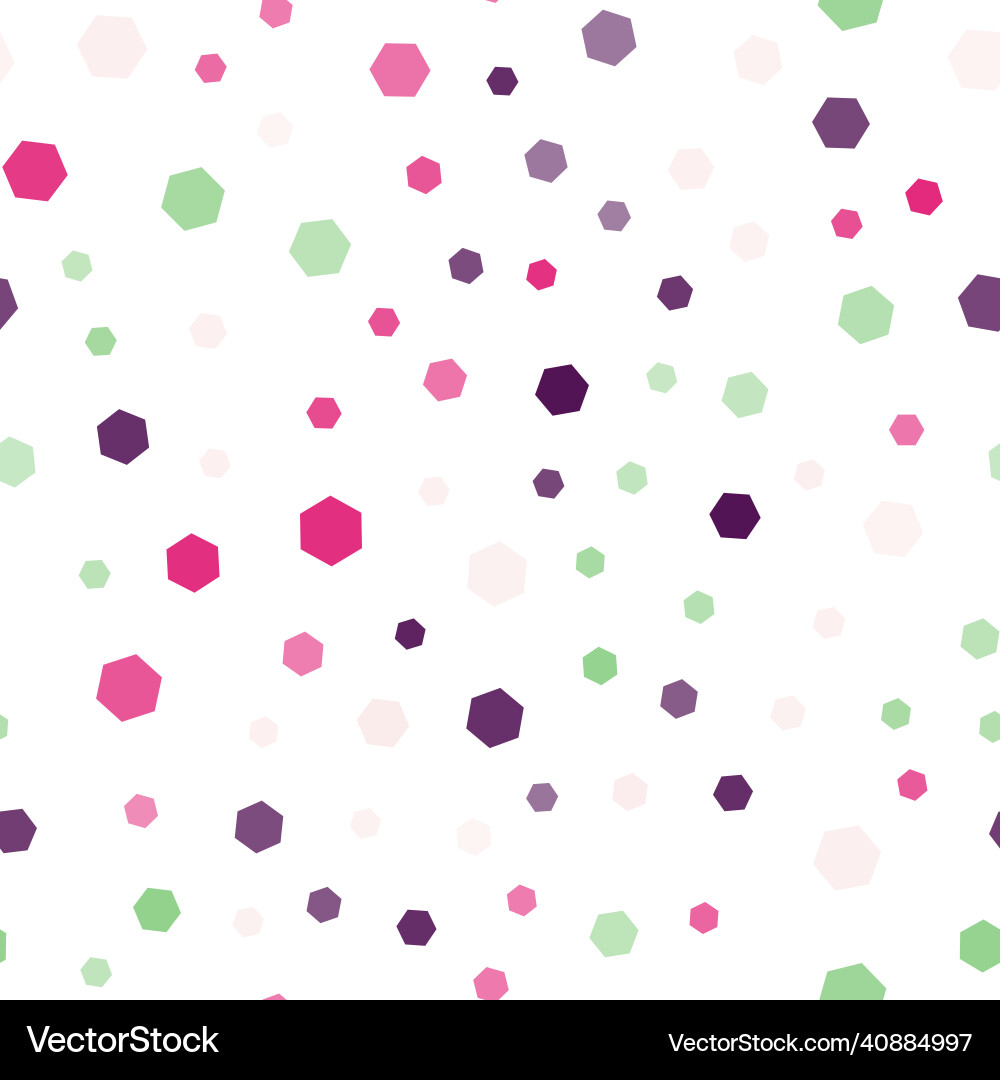 Seamless pattern with colorful hexagons vector image
