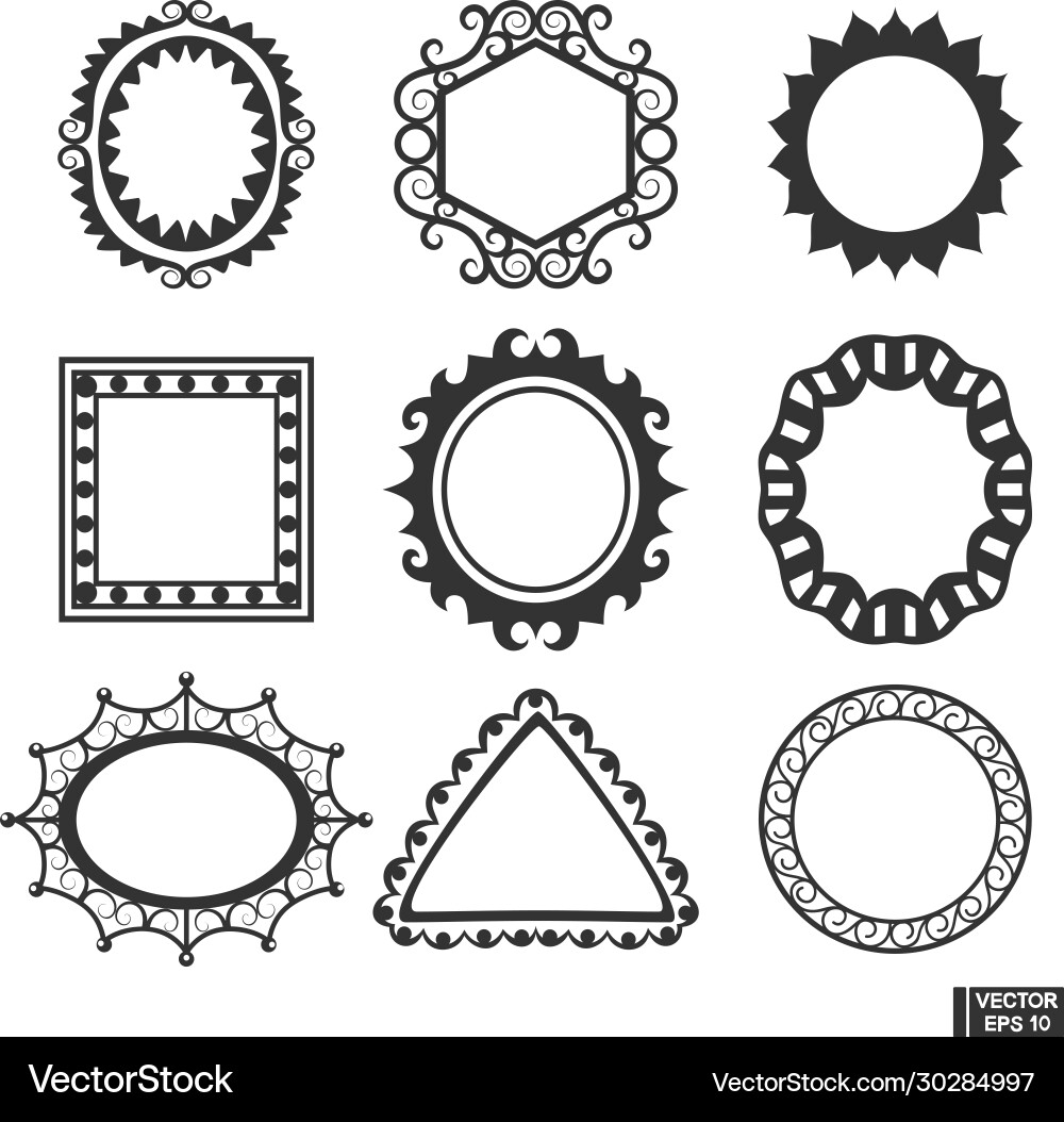 Set abstract frames Set abstract frames Vector Image