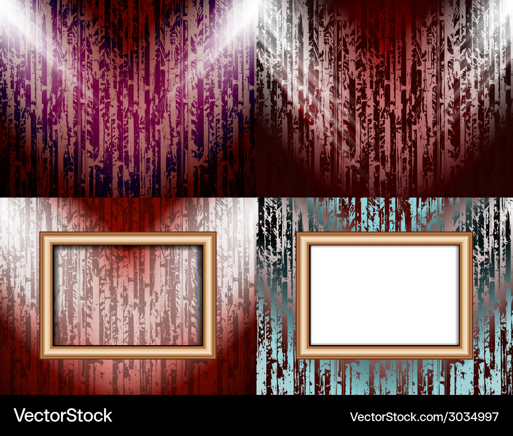 Set of colorful abstract backgrounds and frames Vector Image