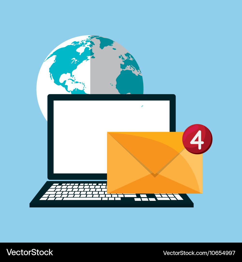 Web-Messaging durch Computerbild vektorbild