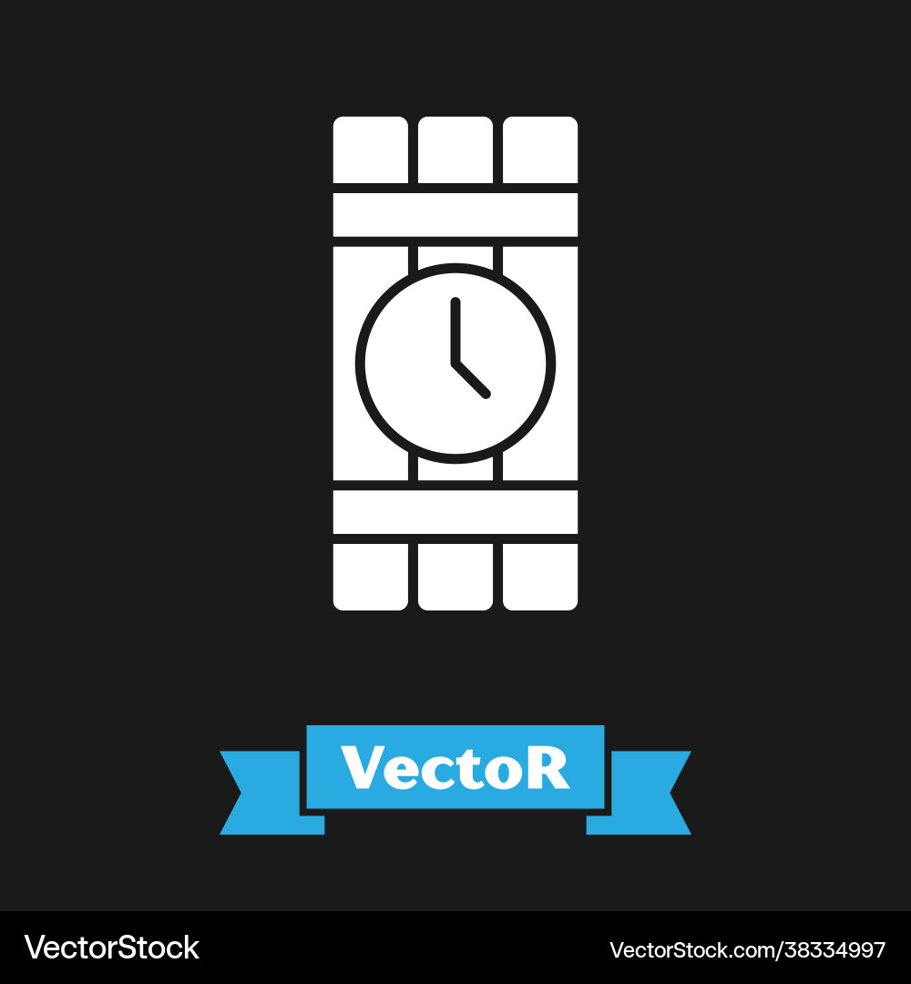 White detonate dynamite bomb stick and timer clock White detonate dynamite bomb stick and timer clock vector image
