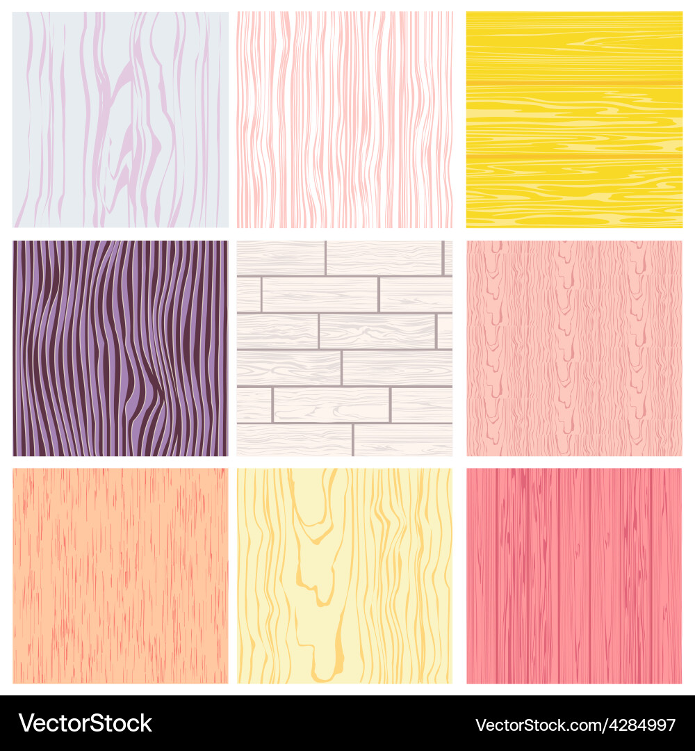 Wooden Grain Textures Vector Image