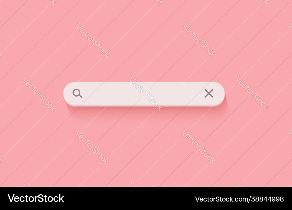 3d search bar browser button for website and ui 3d search bar browser button for website and ui vector image