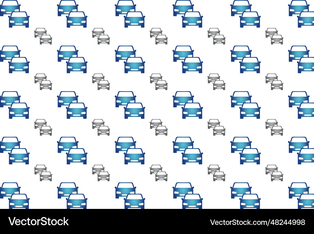 Abstract two cars in line pattern background Vector Image