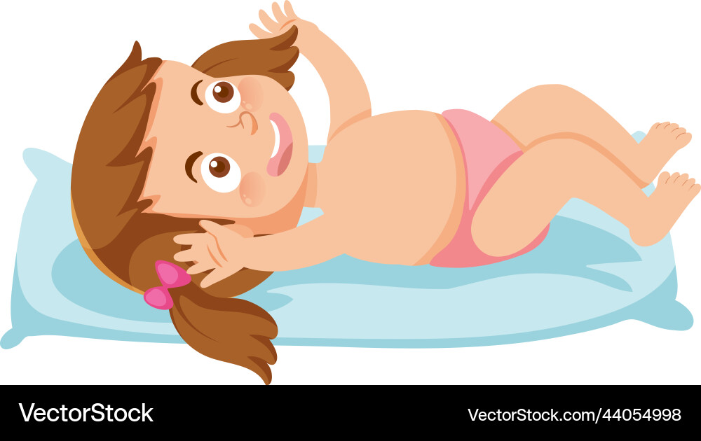 Baby girl without clothes vector image