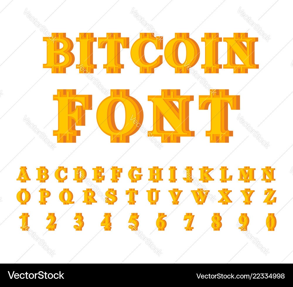 Bitcoin Alphabet & Cryptocurrency Letters – Royalty-Free Vector |  VectorStock