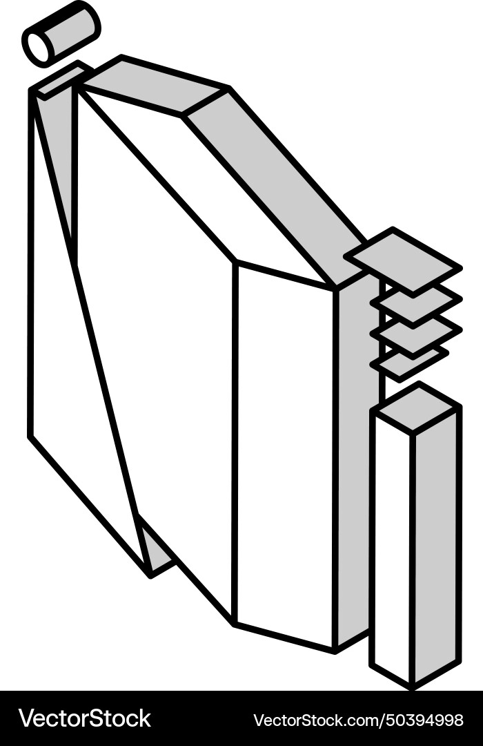 Building construction sizes modeling isometric Vector Image