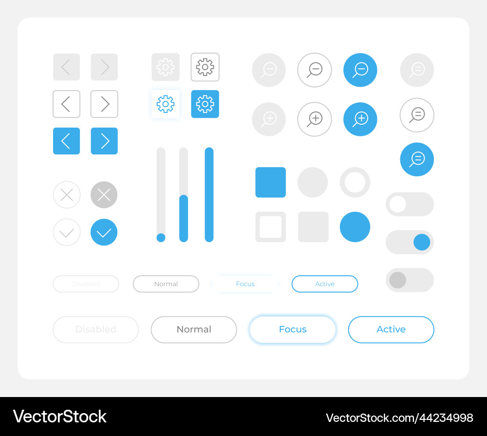 Choose options ui elements kit Choose options ui elements kit vector image