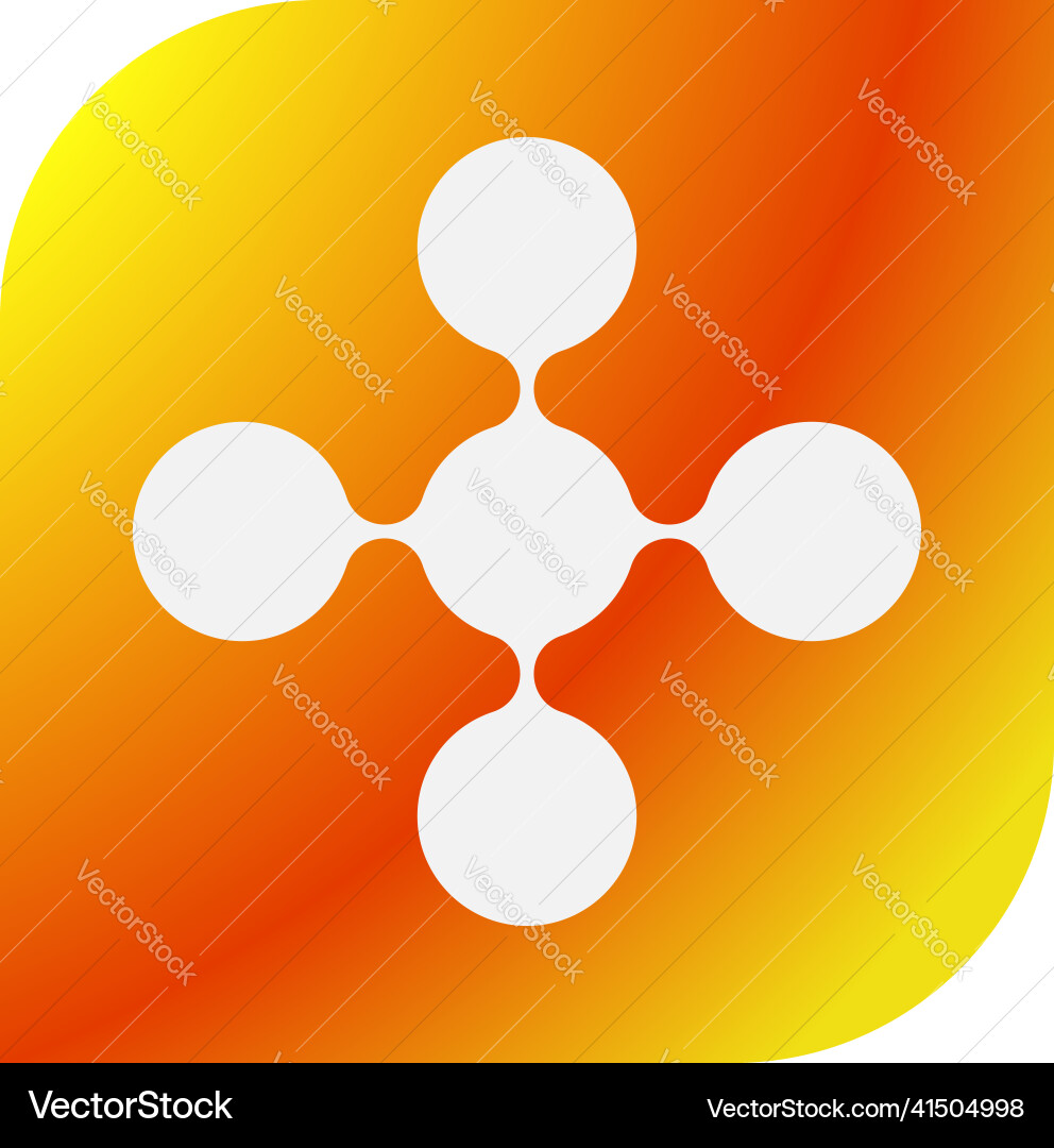 Connected circles nodes as technology tech Connected circles nodes as technology tech vector image