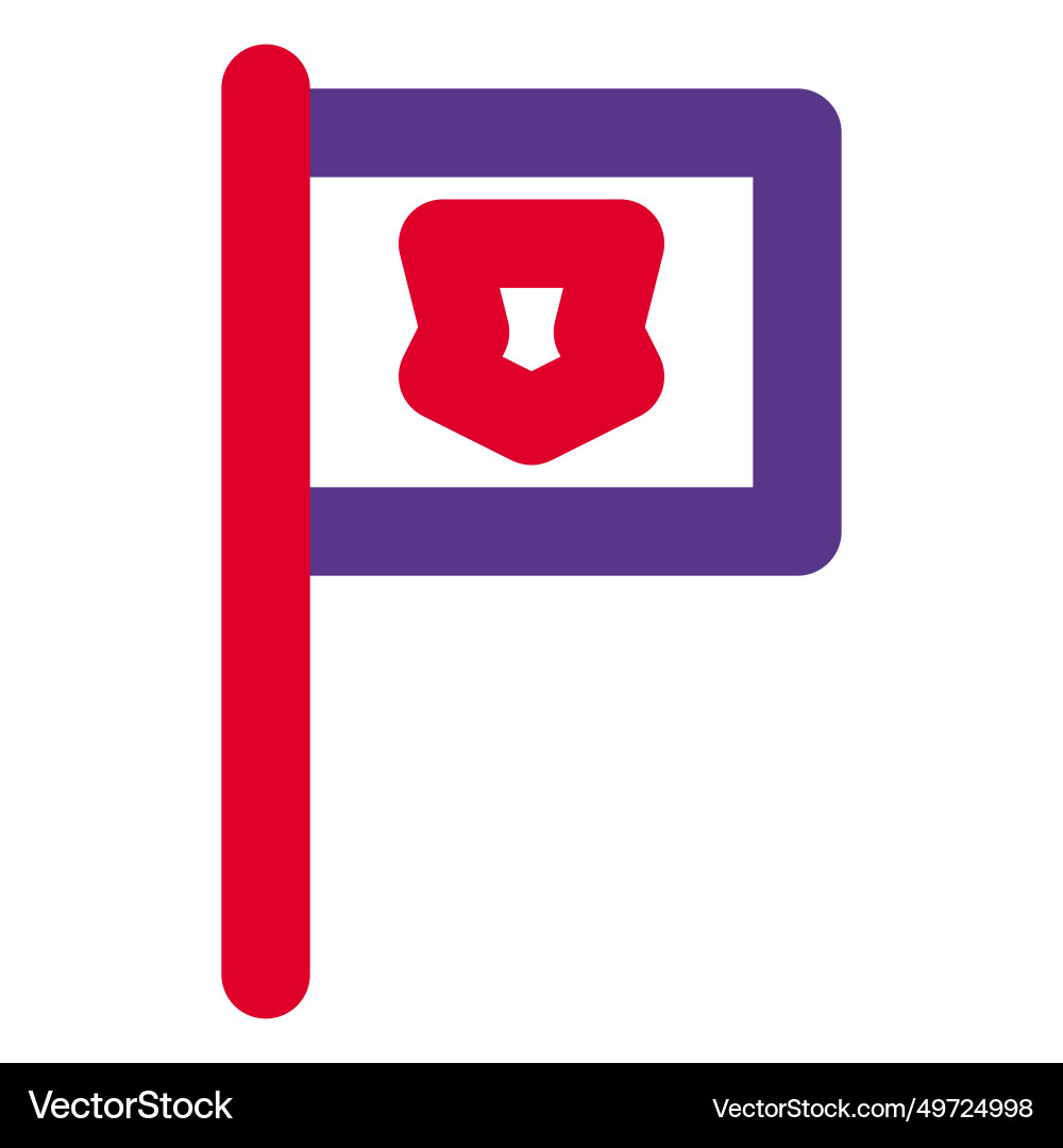 Flag at fire station representing unity vector image