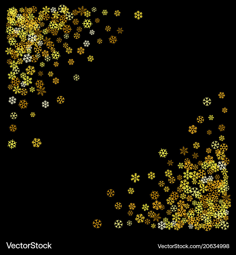 Frame or border of random scatter snowflakes Frame or border of random scatter snowflakes vector image