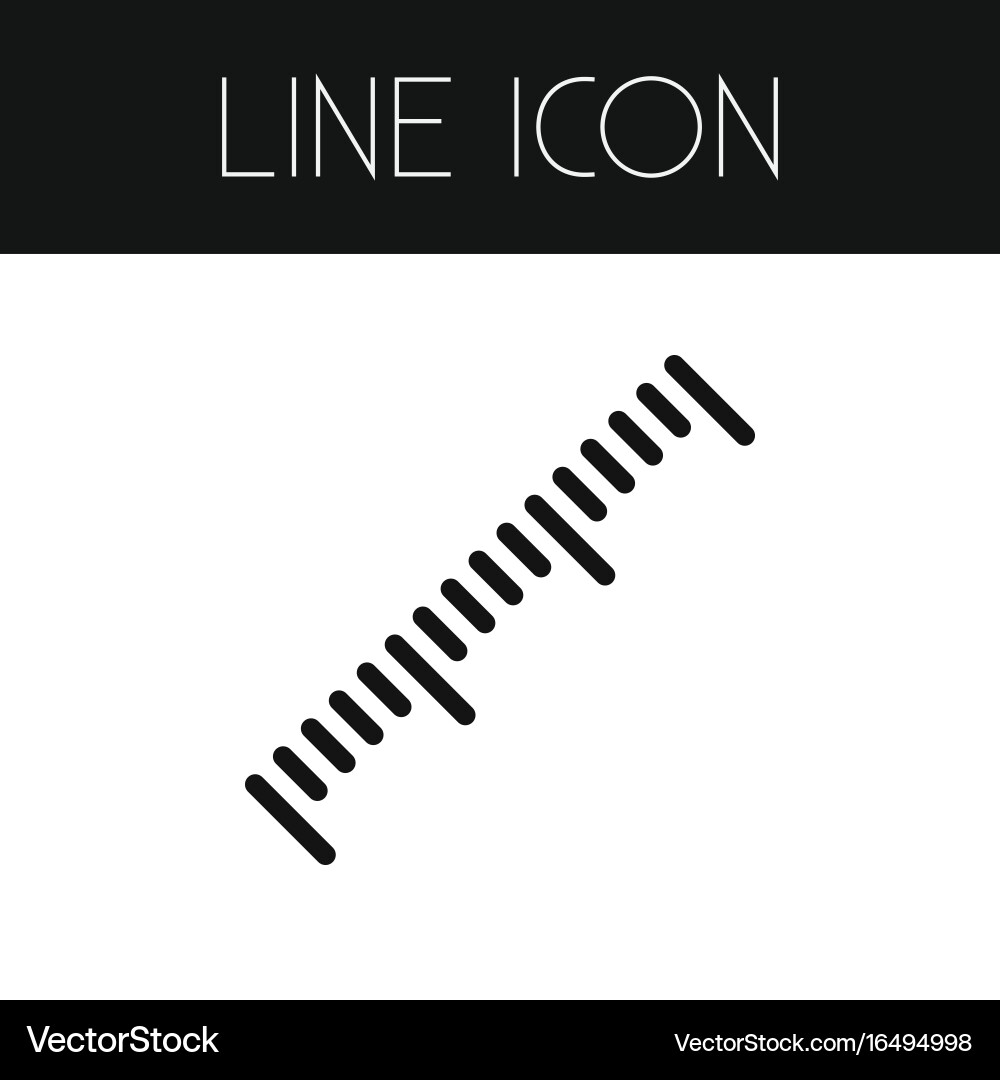 Isolated length outline scale element can vector image