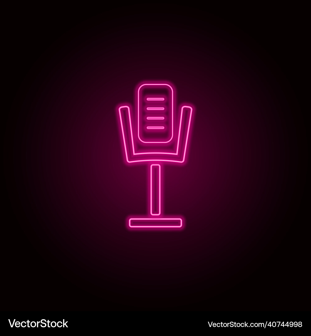 Neon object of a red Vector Image