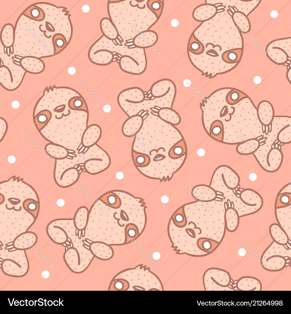 Pattern with sloth dots Pattern with sloth dots vector image