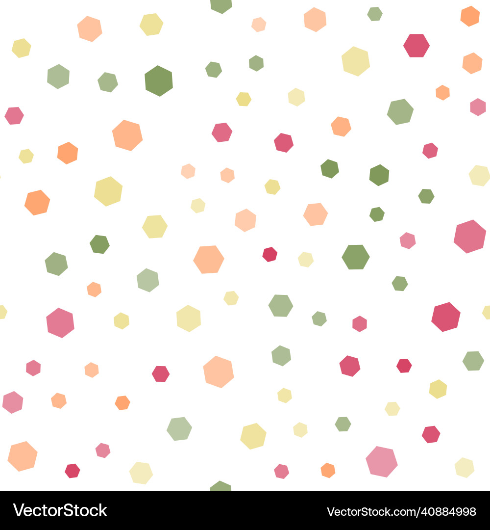 Seamless pattern with colorful hexagons vector image