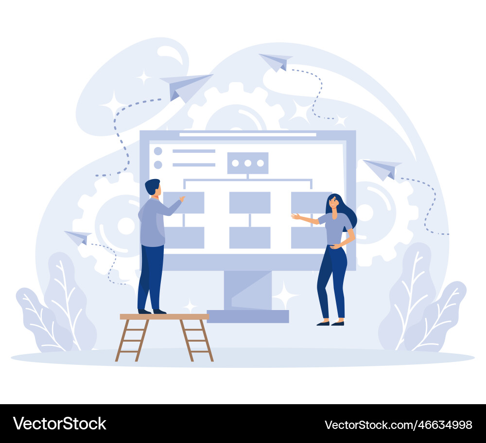 Software development concept information Software development concept information vector image
