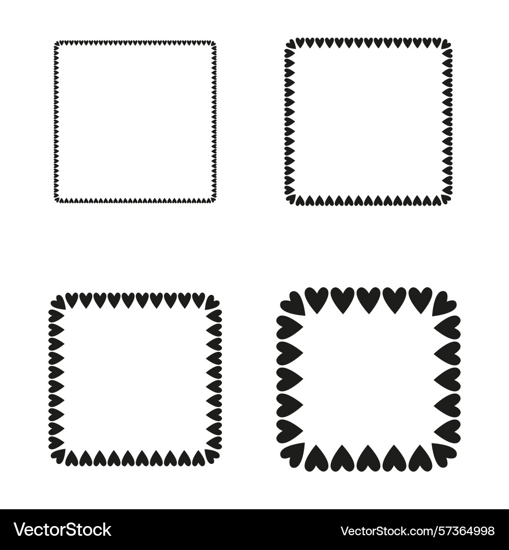 Square frame set abstract border elements Square frame set abstract border elements vector image