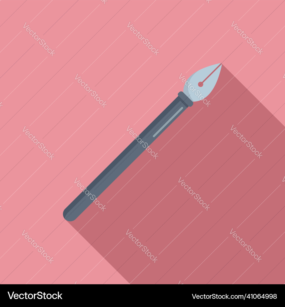 Steel nib icon flat web path Steel nib icon flat web path vector image