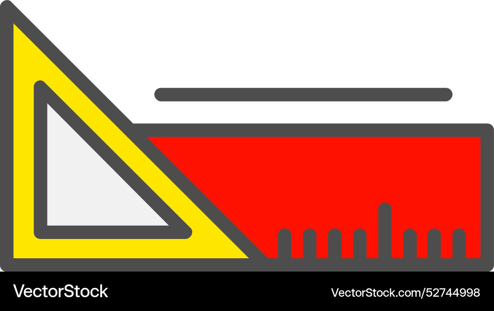 Triangular ruler line filled icon design Vector Image