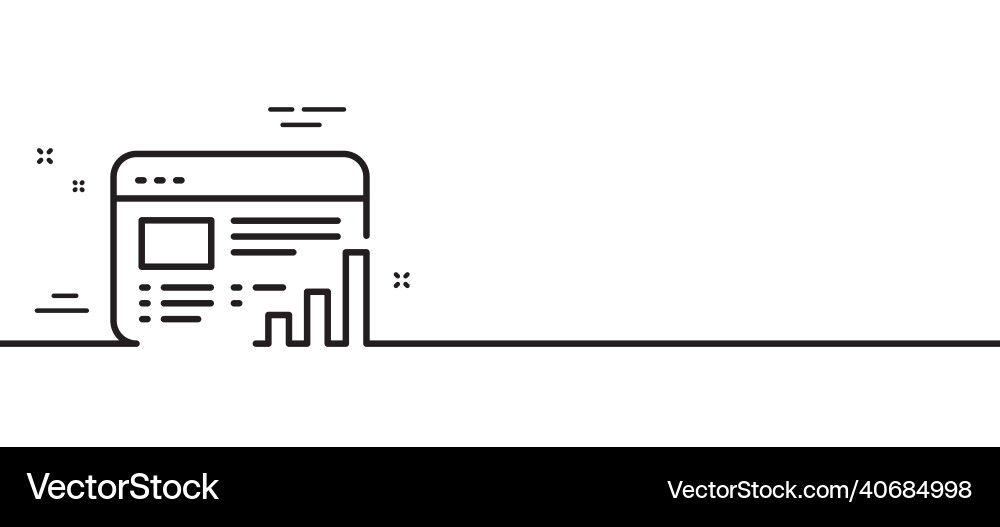 Web report line icon column graph sign minimal Web report line icon column graph sign minimal vector image