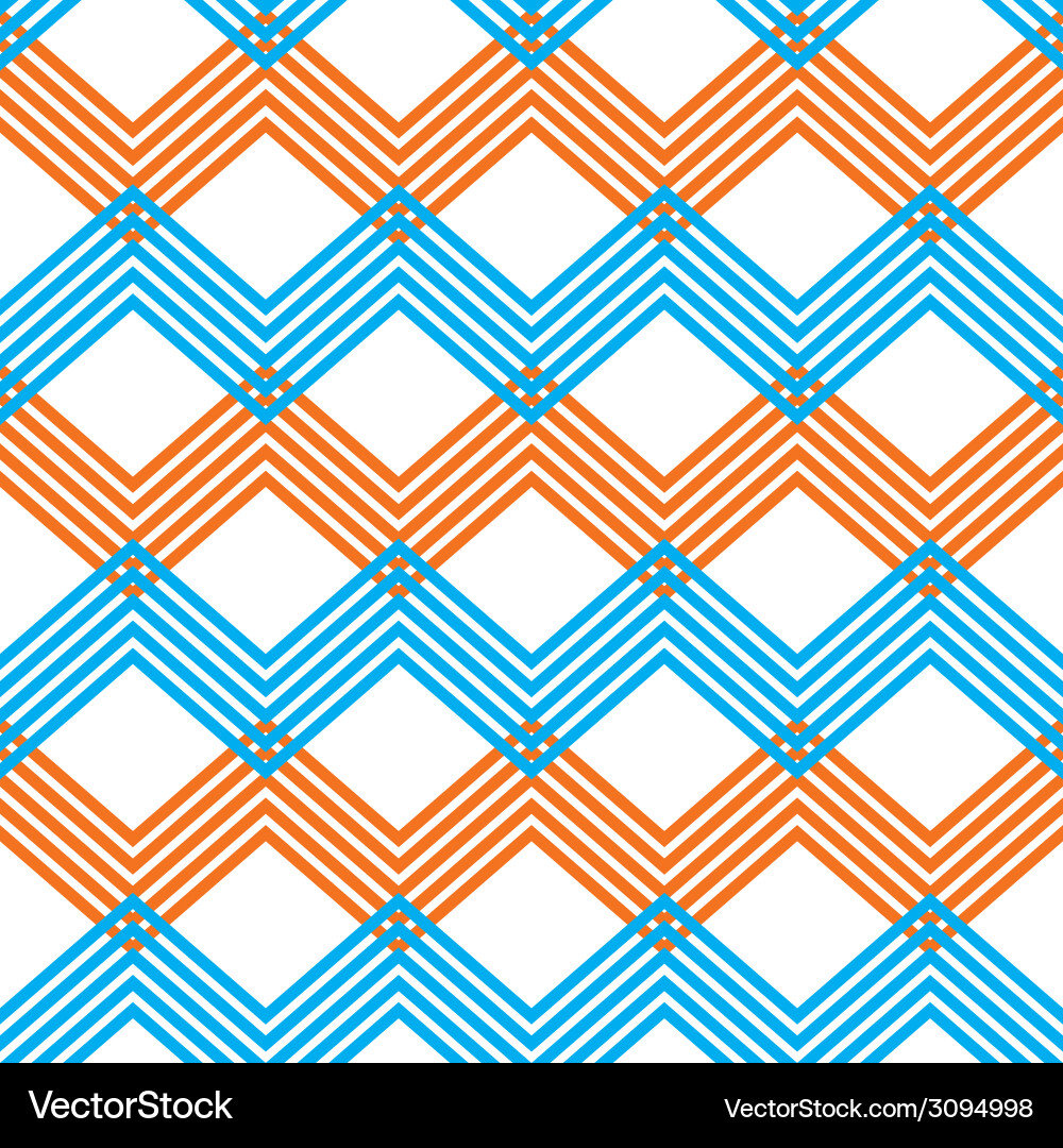 Zig zag geometric pattern retro style background vector image