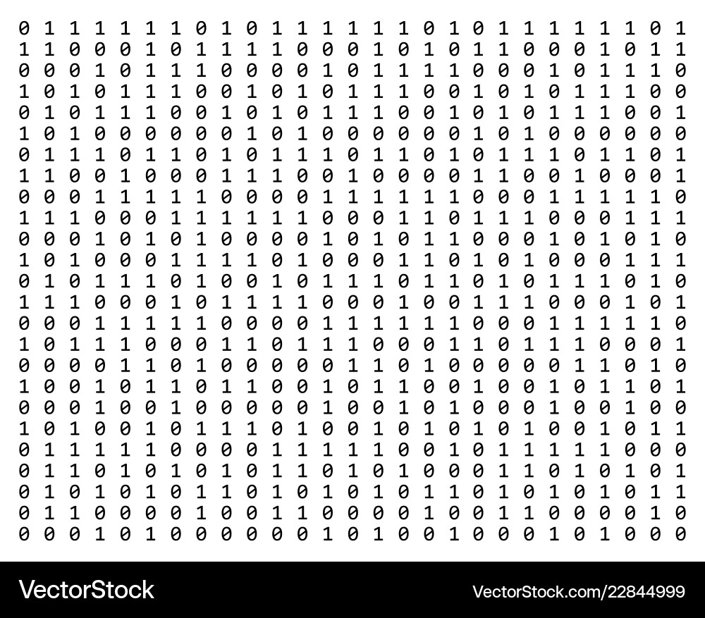 0 1 code isolated on white background texture Vector Image