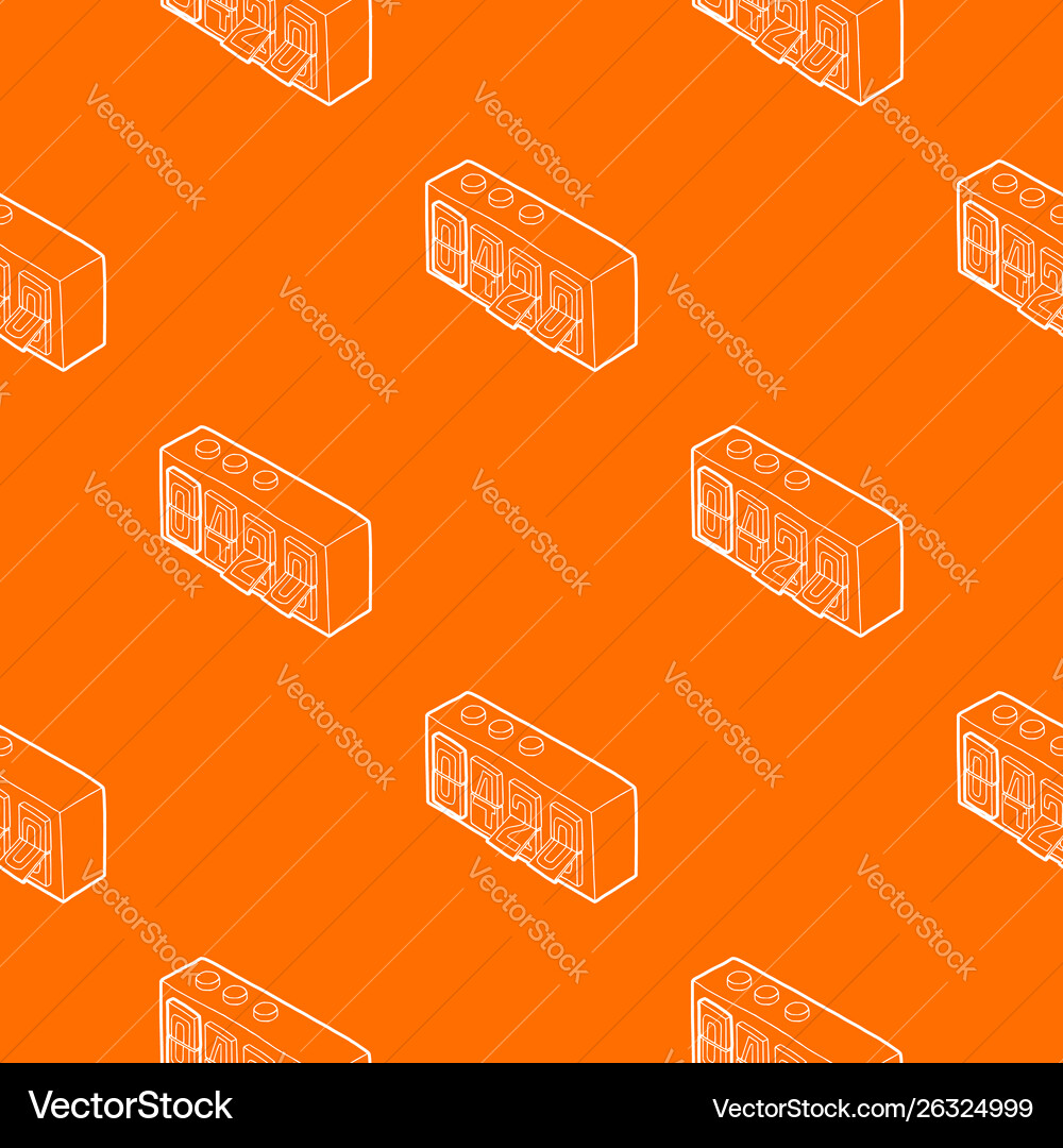 420 on analog flip clock pattern orange Vector Image
