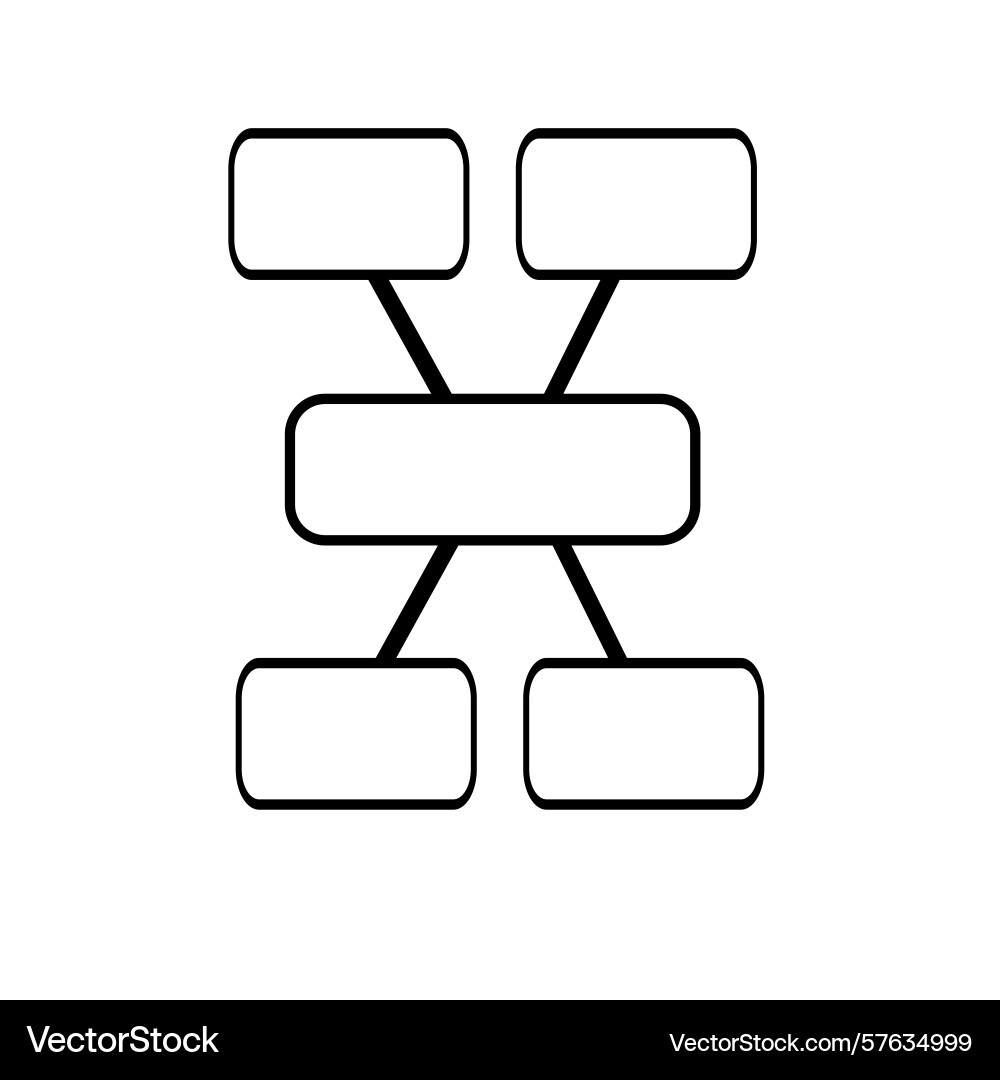 Abstract x-shaped with four rectangular Abstract x-shaped with four rectangular vector image