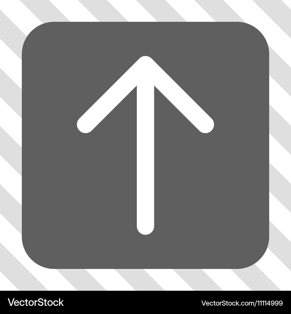 Arrow up rounded square button vector image