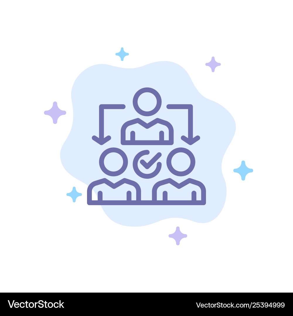 Assignment delegate delegating distribution blue Assignment delegate delegating distribution blue vector image