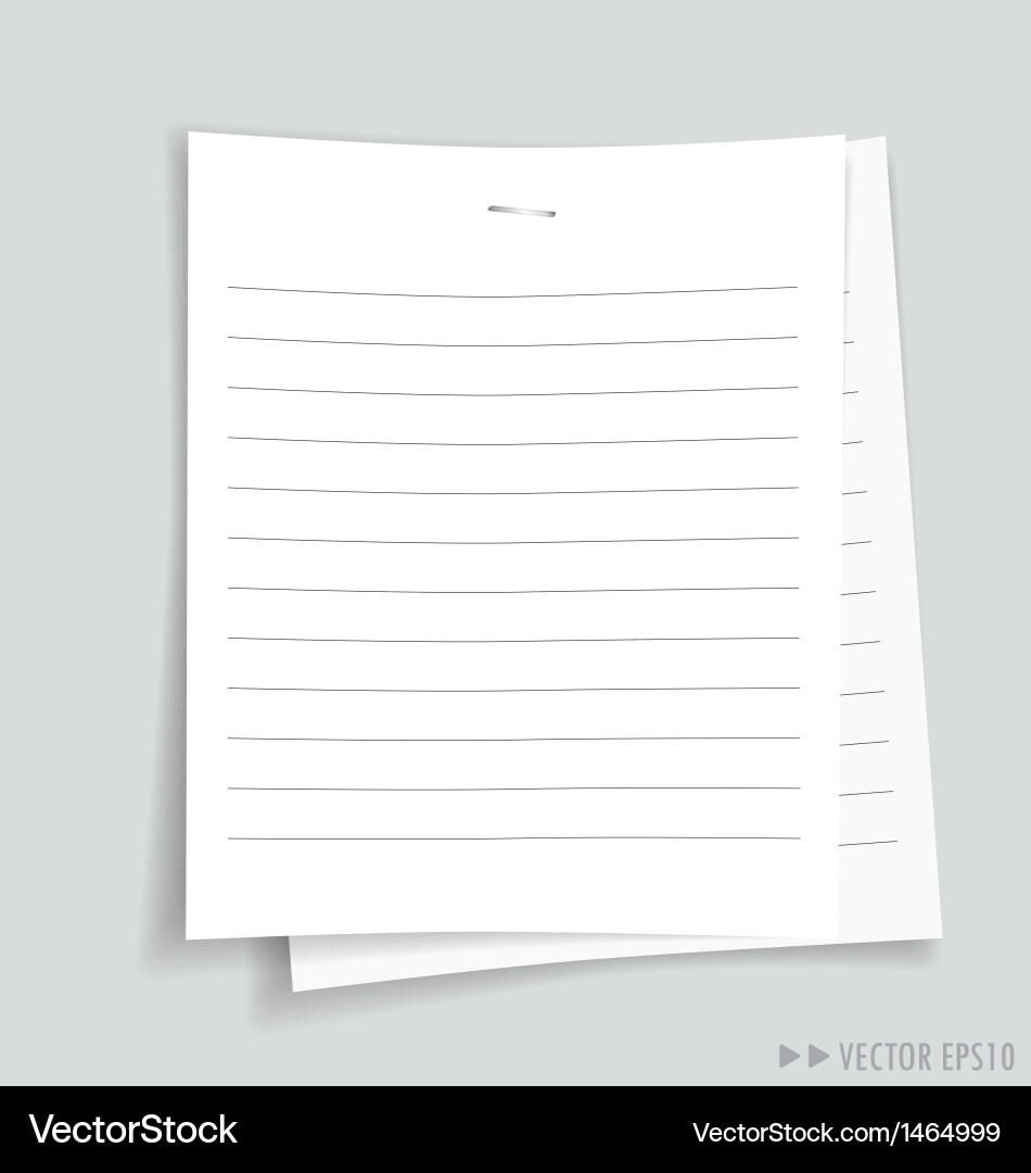 Empty white papers ready for your message Vector Image