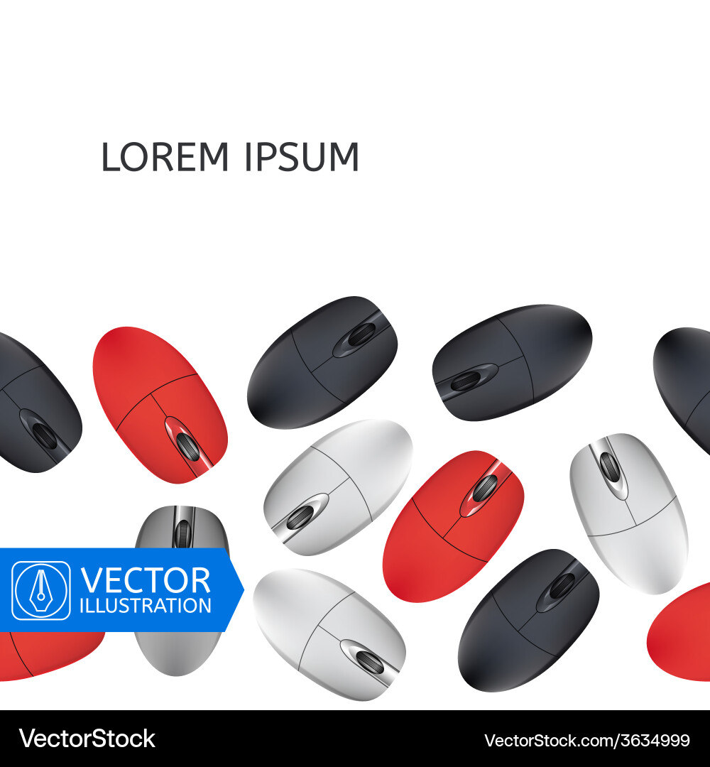 Mouse Pattern Background Vector Image