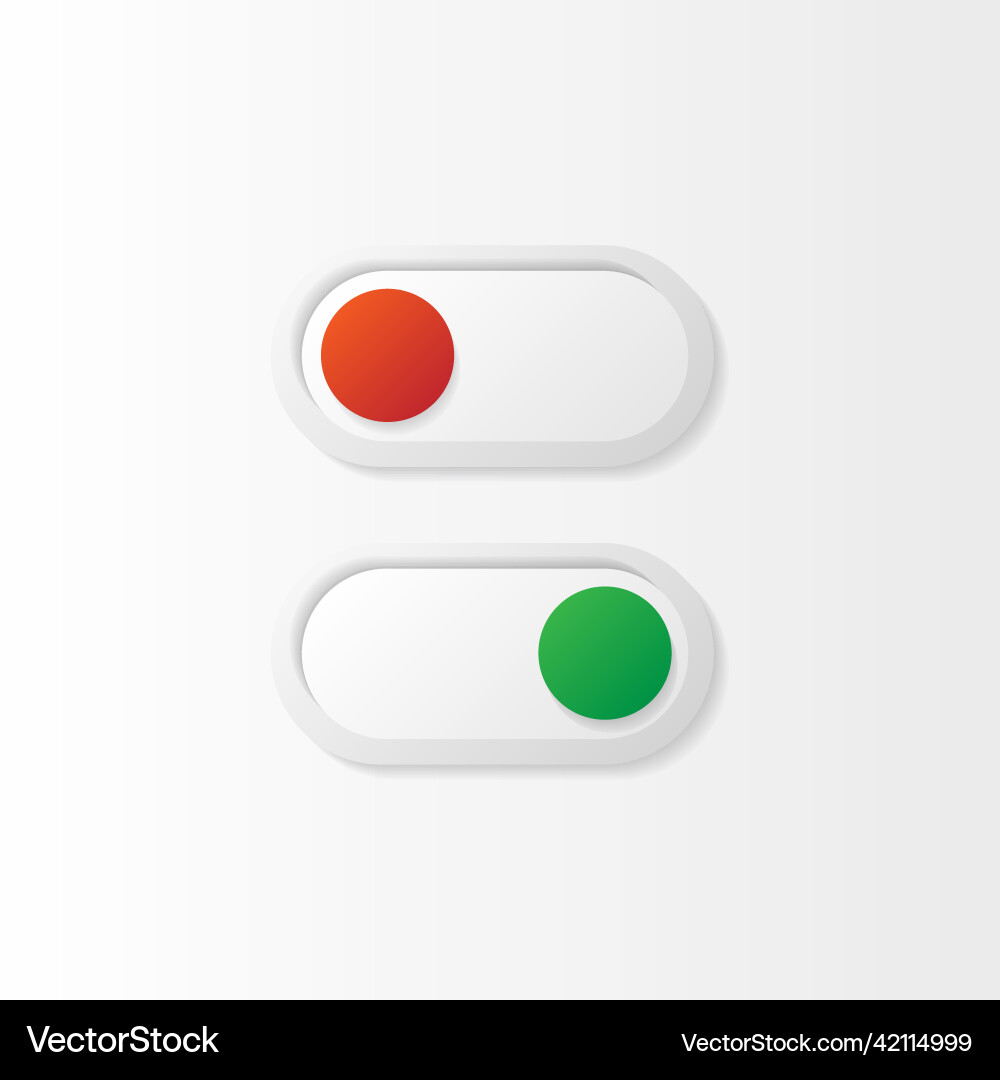 Red and green buttons design background Red and green buttons design background vector image