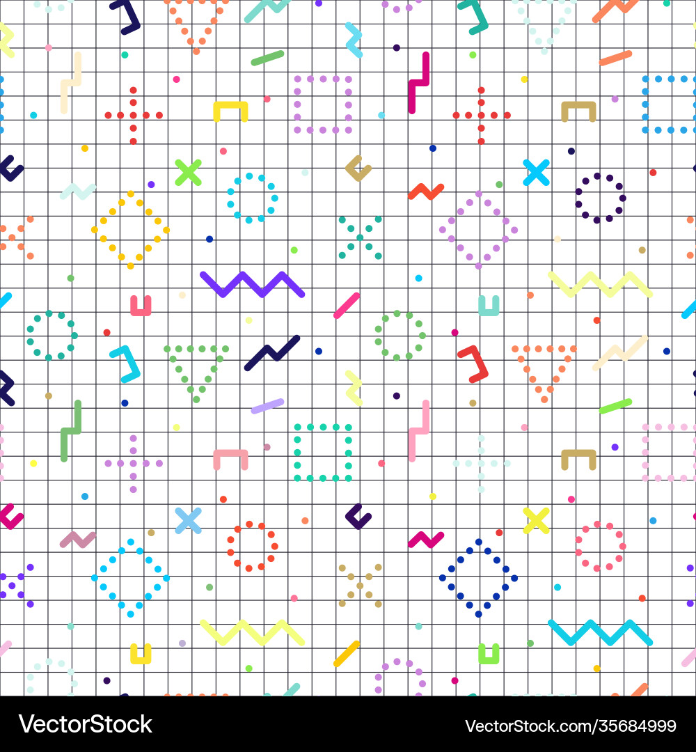 Seamless colorful pattern - minimalistic Seamless colorful pattern - minimalistic vector image