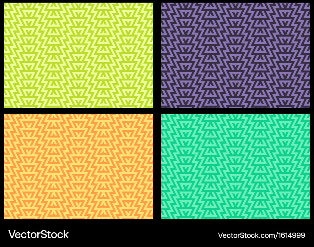 Set of 4 abstract seamless geometric patterns vector image
