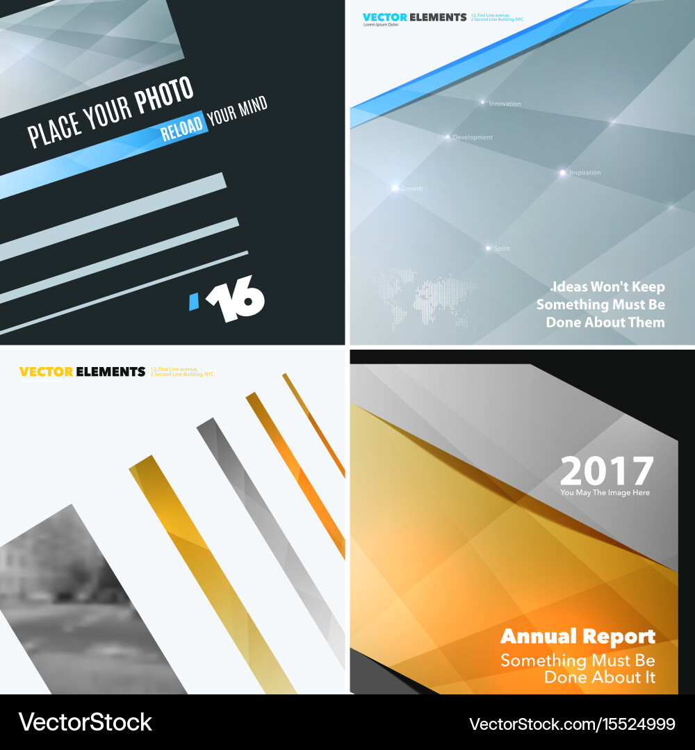Set of abstract design elements for graphic Vector Image