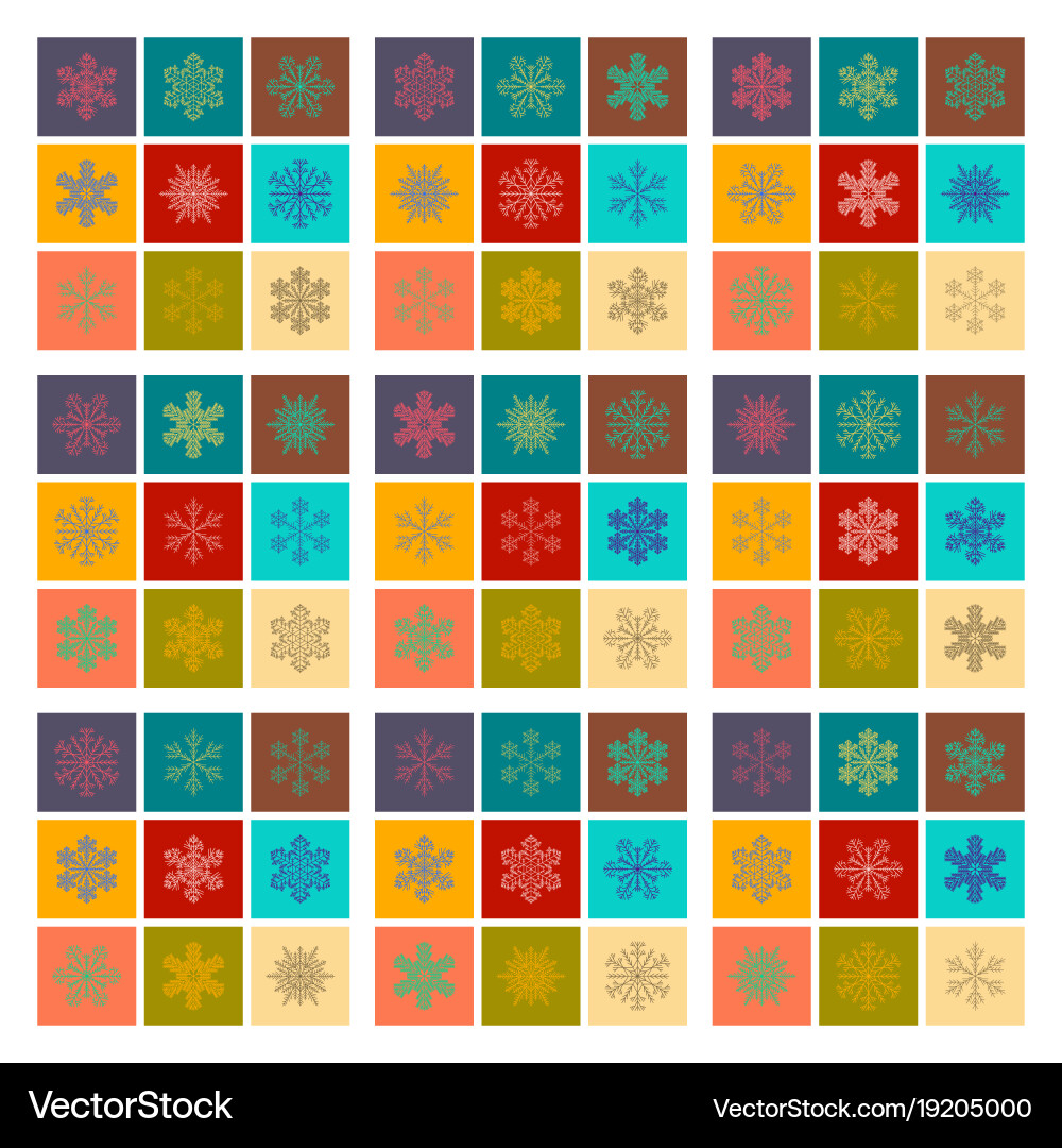 Assembly flat snowflake vector image