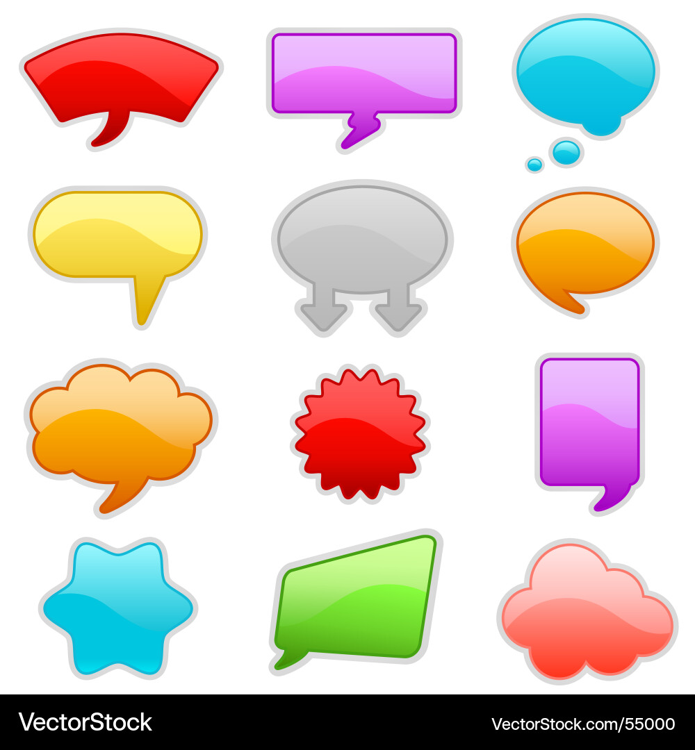 Colorful Speech Bubbles vector image