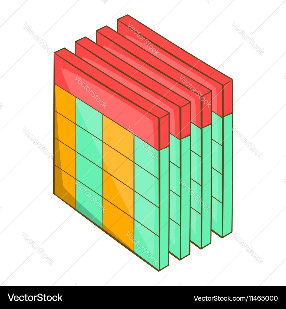 Database query table icon cartoon style vector image