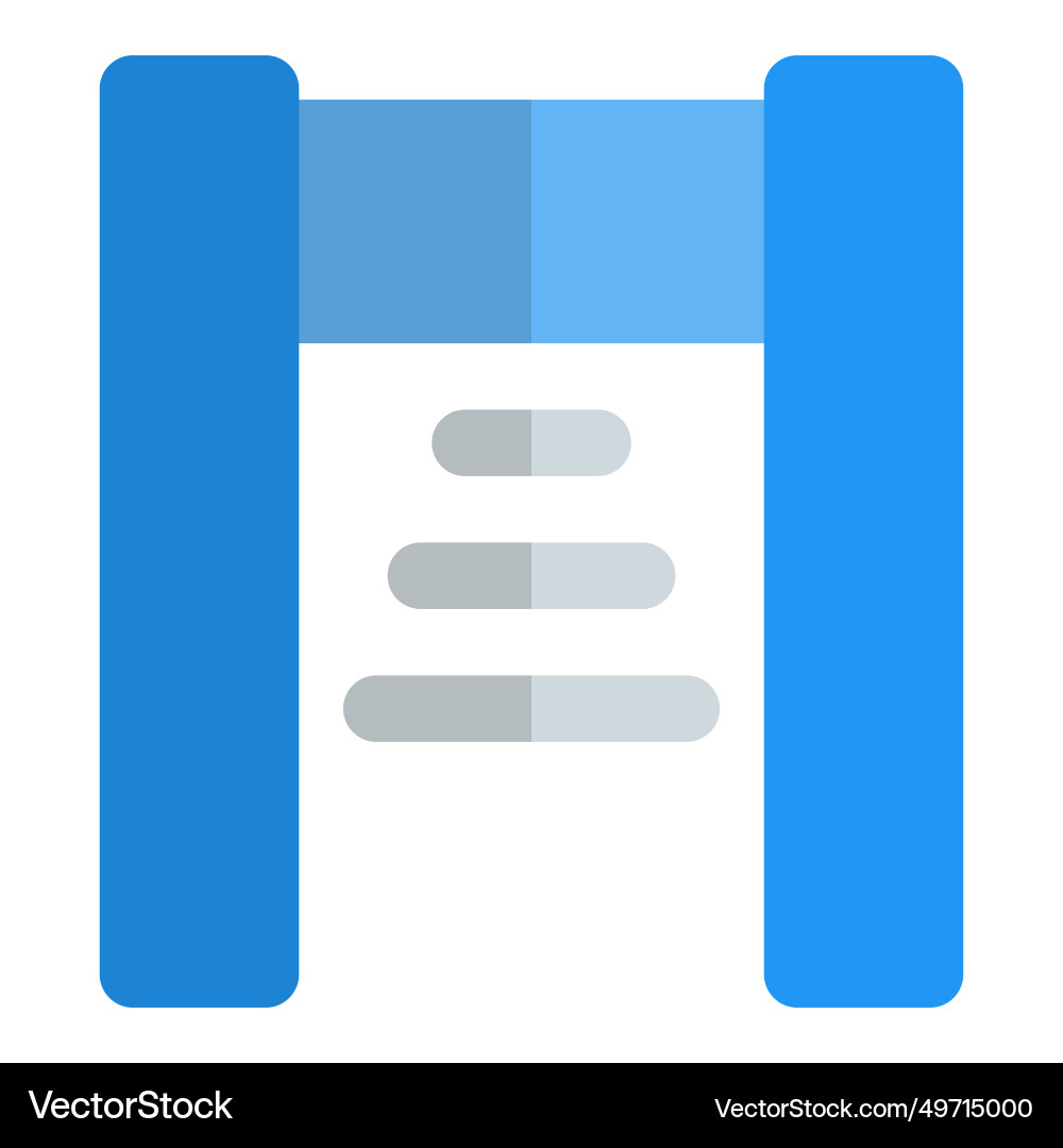 Device detecting metal objects for safety Vector Image