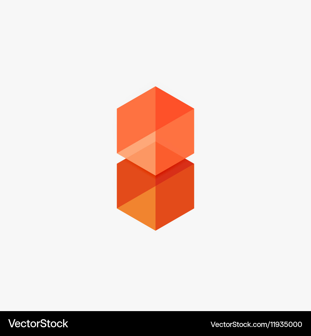 Empty blank hexagon layout geometric template vector image