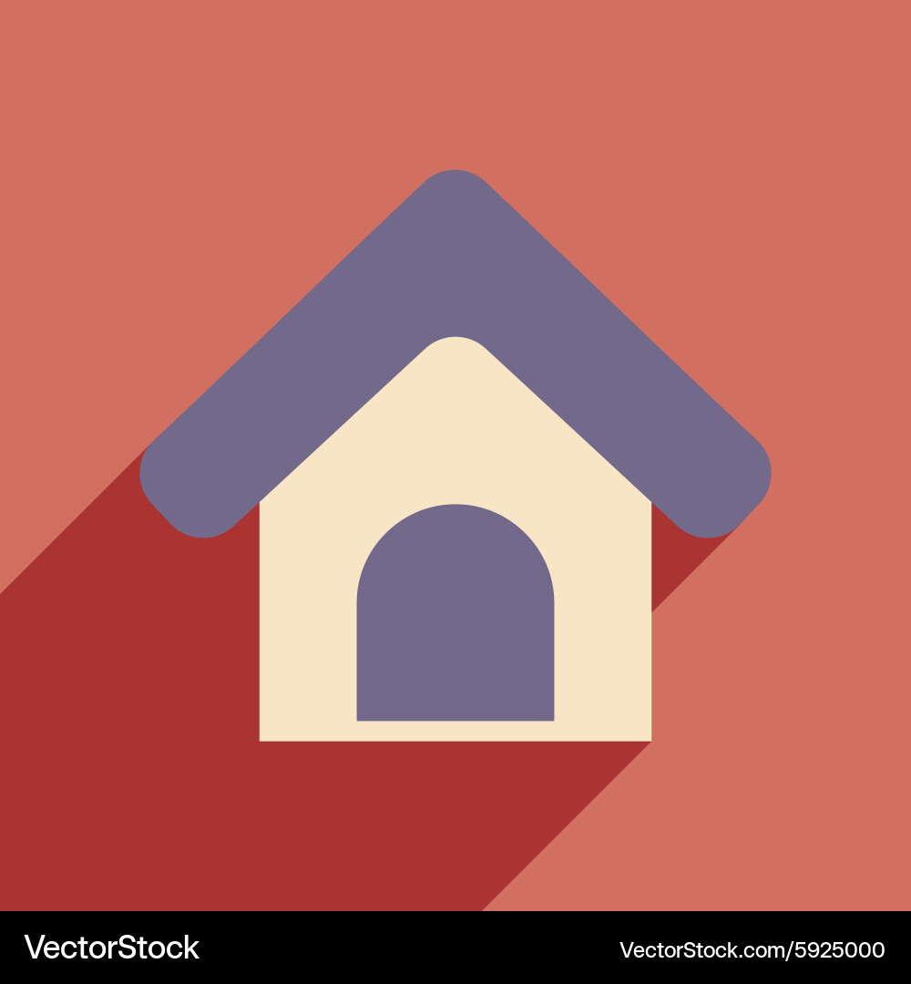 Flat with shadow icon and mobile application Vector Image