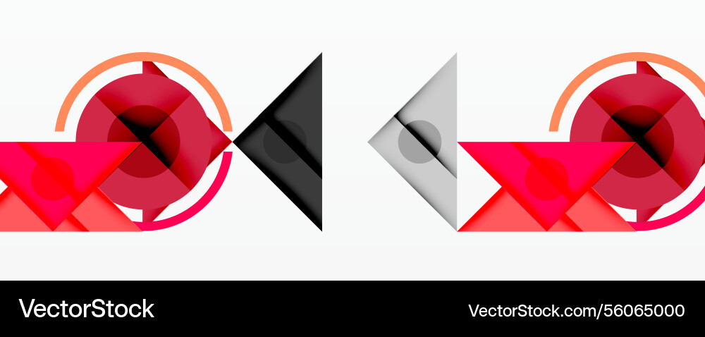 Geometric abstract design with layered triangles Vector Image