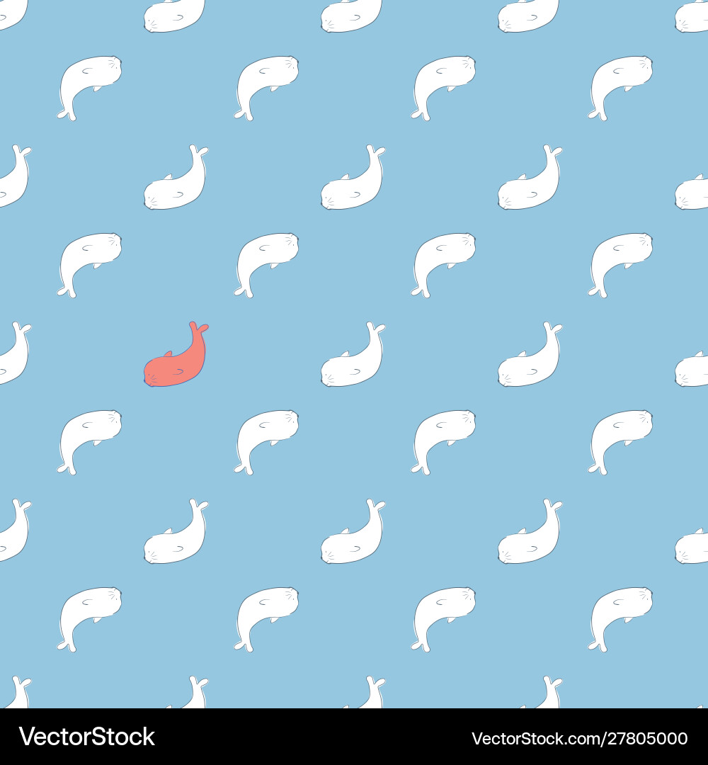 Seal seamless repeat pattern design vector image
