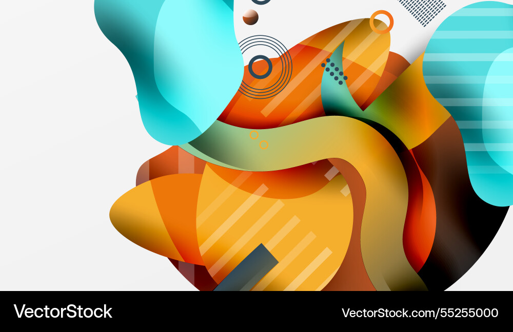 Vibrant abstract background overlapping shapes Vibrant abstract background overlapping shapes vector image