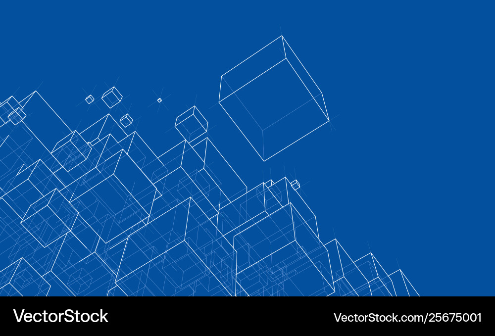 Abstract boxes background Vector Image