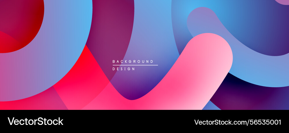 Abstract fluid shapes overlap creating vibrant Abstract fluid shapes overlap creating vibrant vector image