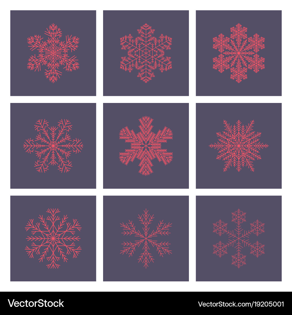 Assembly flat snowflake vector image